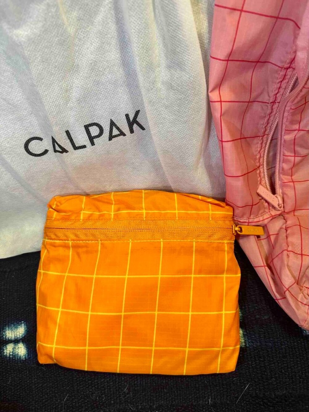 NWOT CALPAK COMPAKT TOTE Pouch Packable Shopper + Zip Shoe Boot Bag Luggage Cube